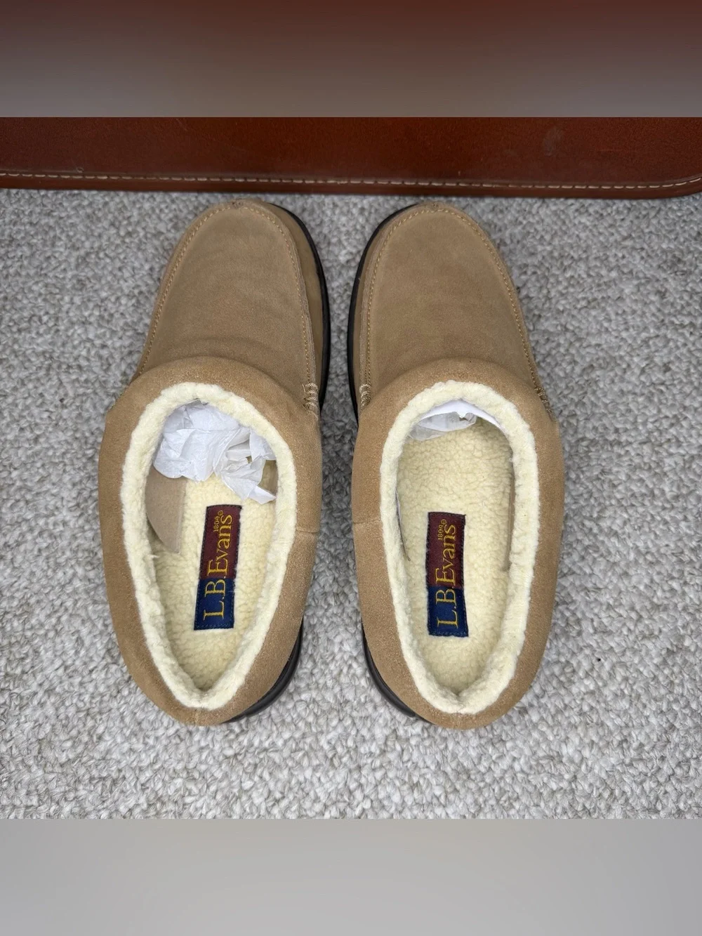NWT L. B. Evans suede leather clog slipper